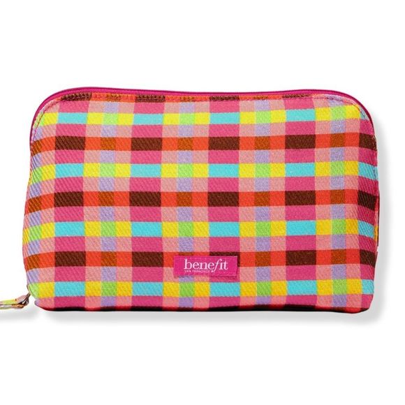 $6❤️‍🔥 Benefit Cosmetics Square Up Dome Cosmetics Bag 👛 NEW IN PACKAGE Makeup - Picture 1 of 1
